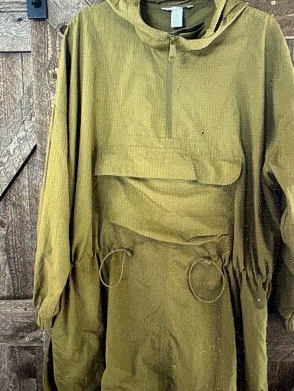 H&M Olive Green Hooded Anorak-Style